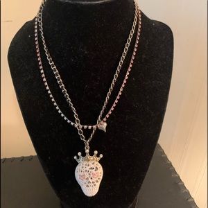 Sugar skull with lace face and crown